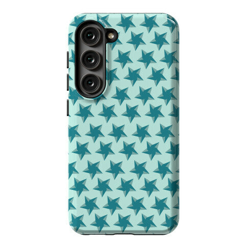 Teal Star Pattern Phone Case